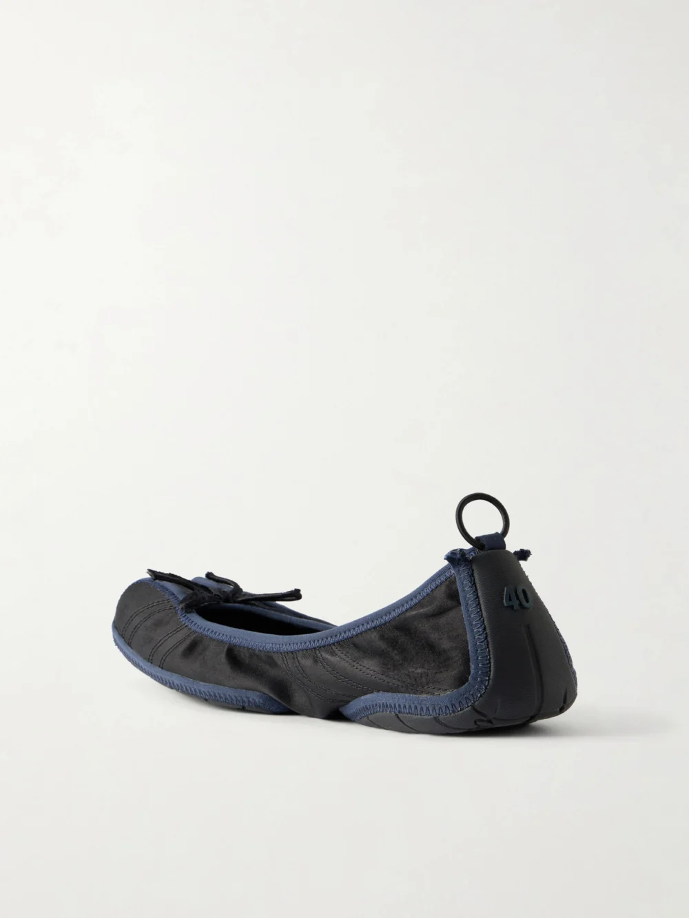 Back view of the Balenciaga Bow-embellished Satin Ballet Sneakers