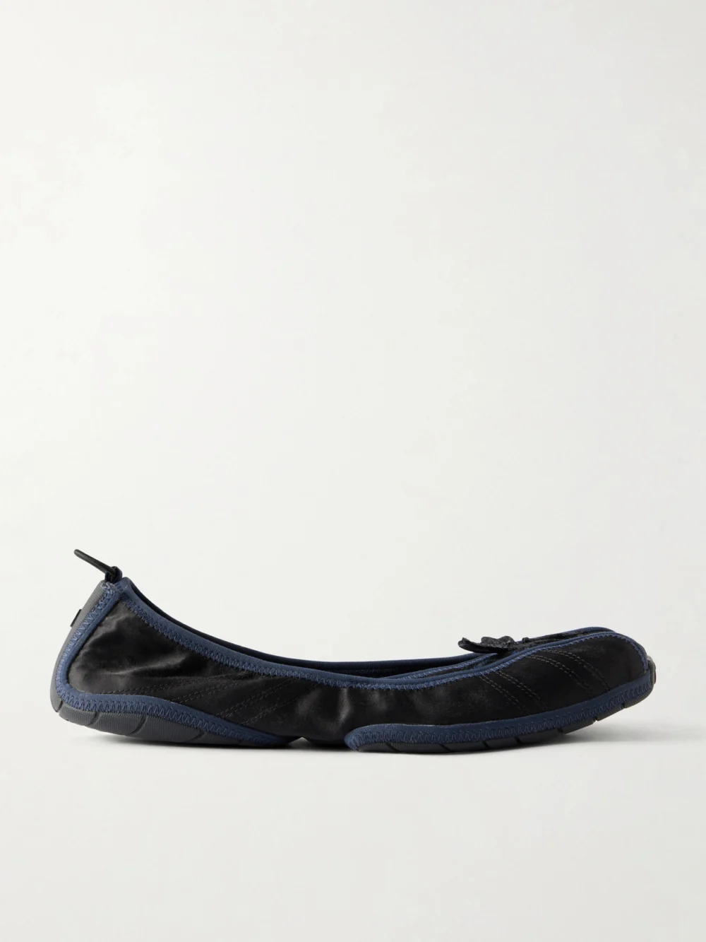 Balenciaga Bow-embellished Satin Ballet Sneakers in black