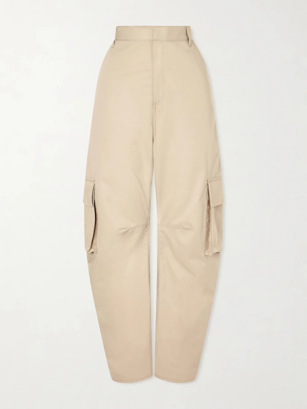 Balenciaga Cargo Cotton Wide-leg Pants in beige