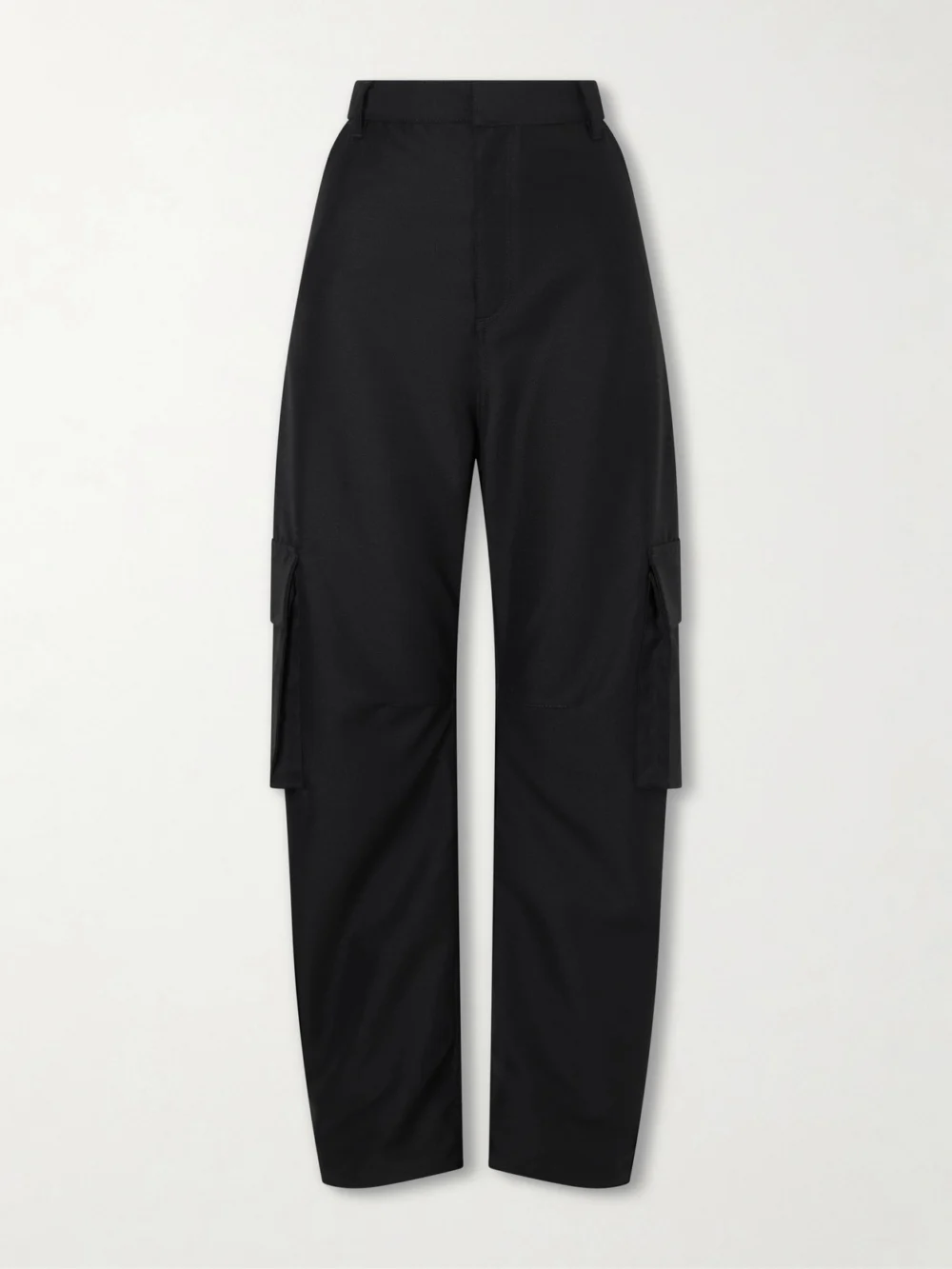 Balenciaga Cargo Cotton Wide-leg Pants in black