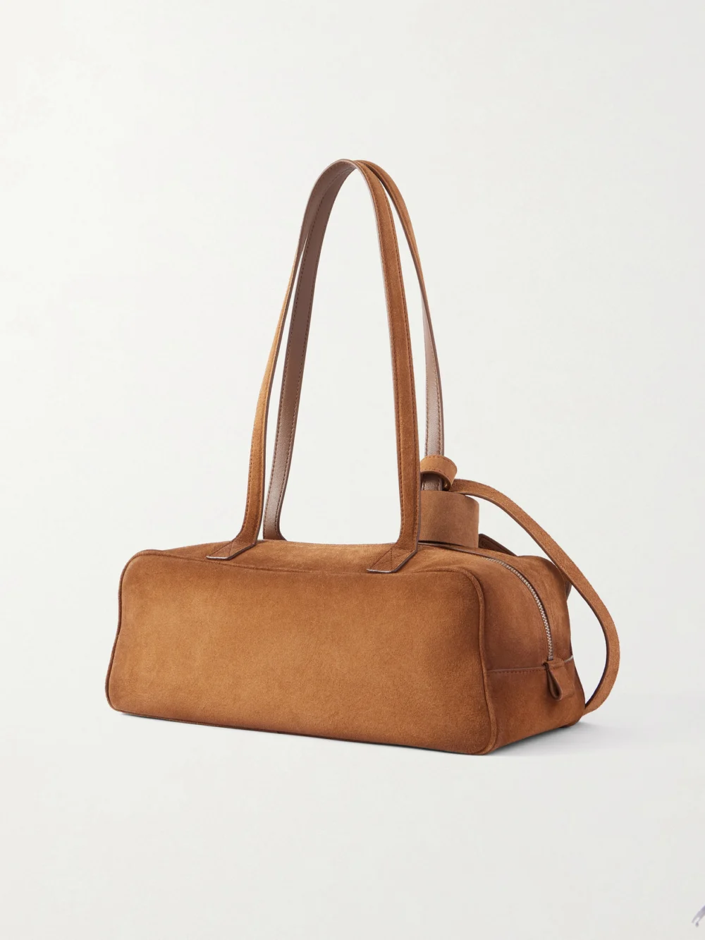 Back view of the Balenciaga Carrie Small Suede Shoulder Bag