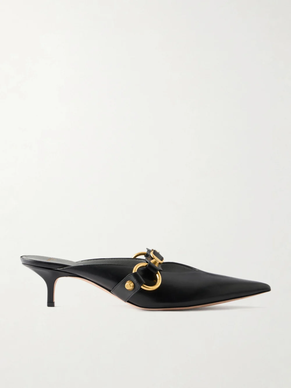 Balenciaga City Embellished Leather Mules in black