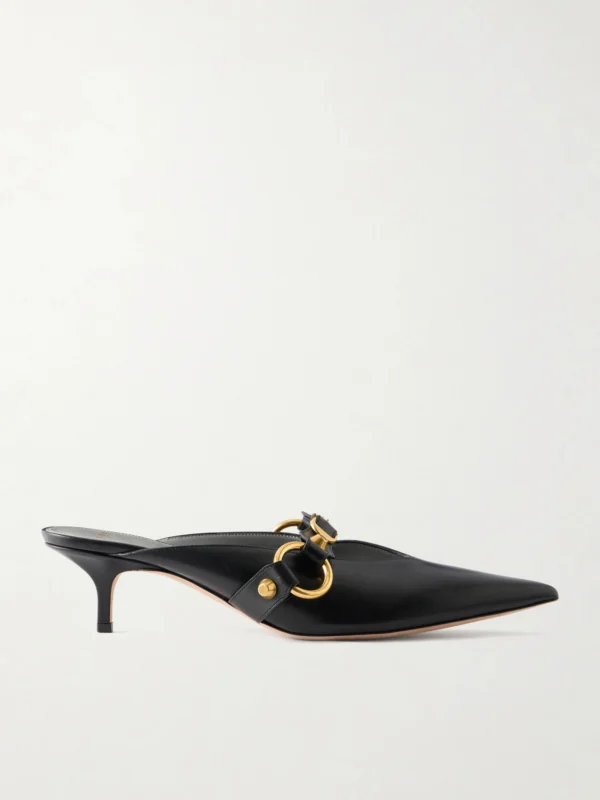 Balenciaga City Embellished Leather Mules
