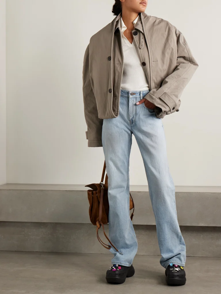 Balenciaga City Studded High-rise Straight-leg Jeans