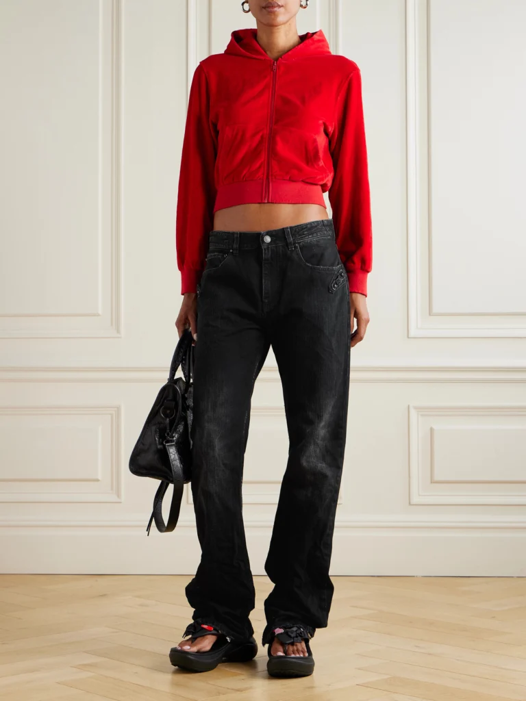Balenciaga City Studded Low-rise Straight-leg Jeans