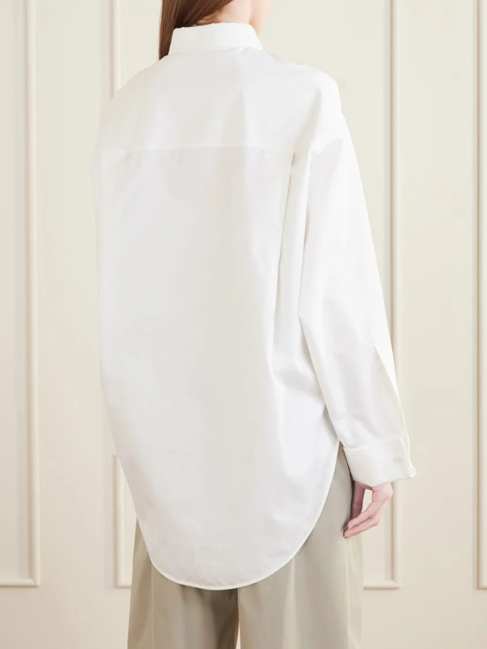 Back view of the Balenciaga Cotton and Silk-blend Shirt