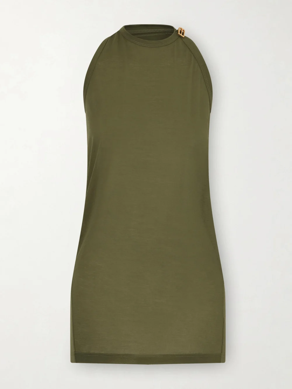 Balenciaga Cotton-blend Jersey Halterneck Top in green