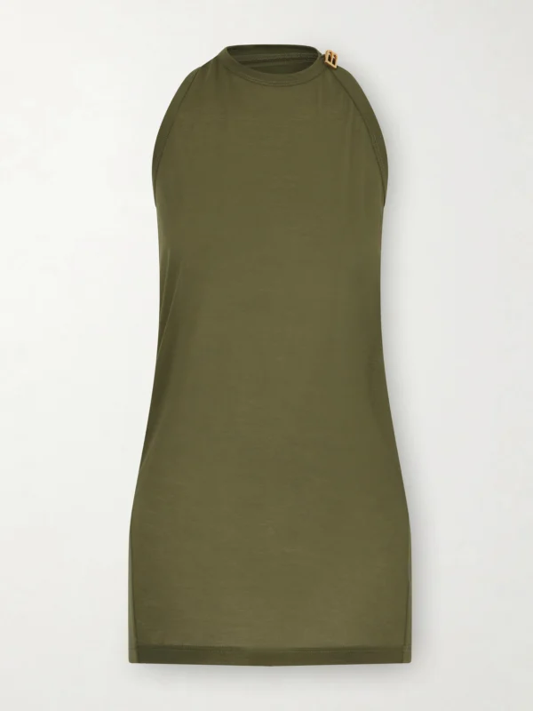 Balenciaga Cotton-blend Jersey Halterneck Top
