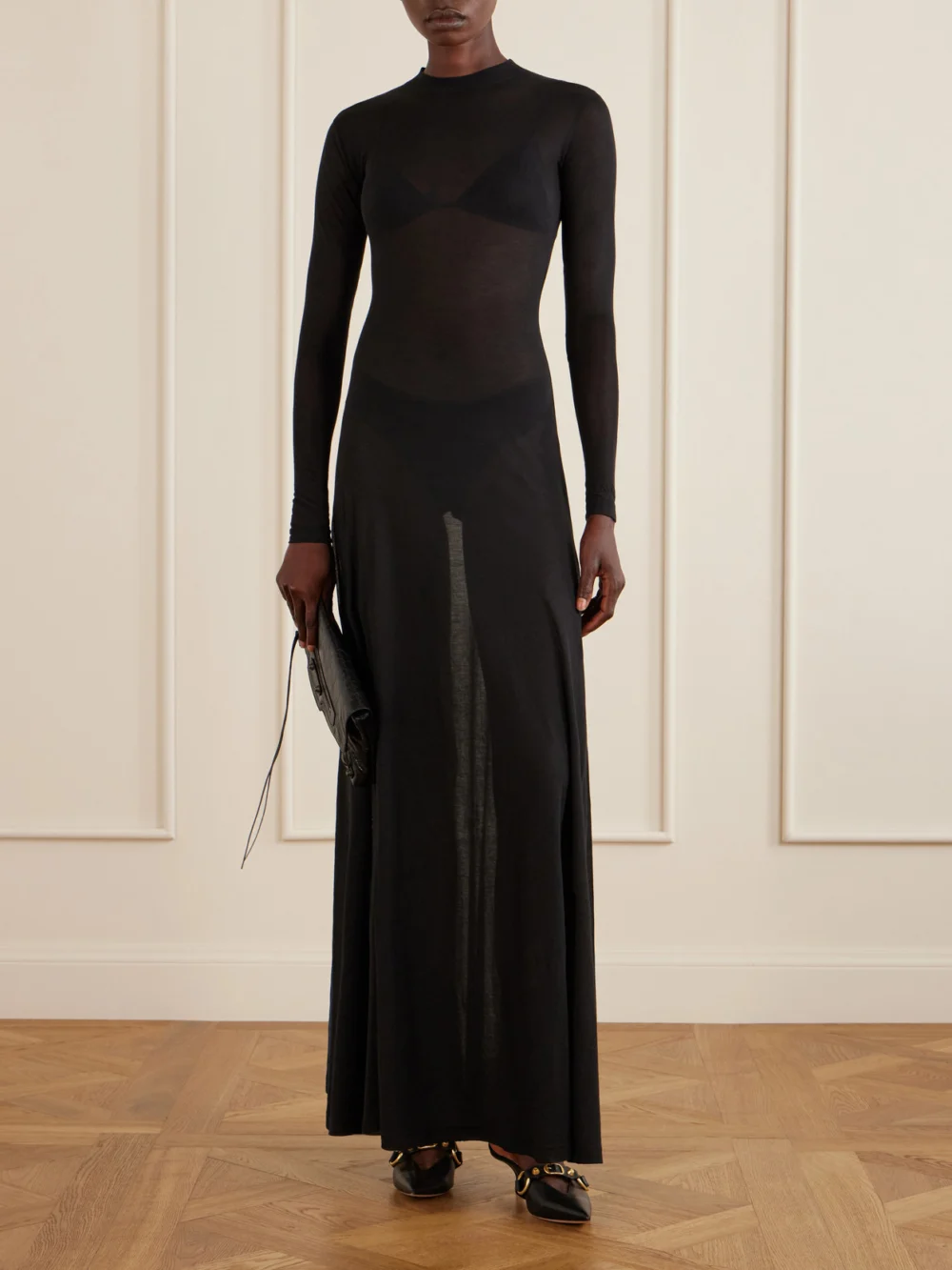 Balenciaga Cotton-blend Maxi Dress, worn by a model