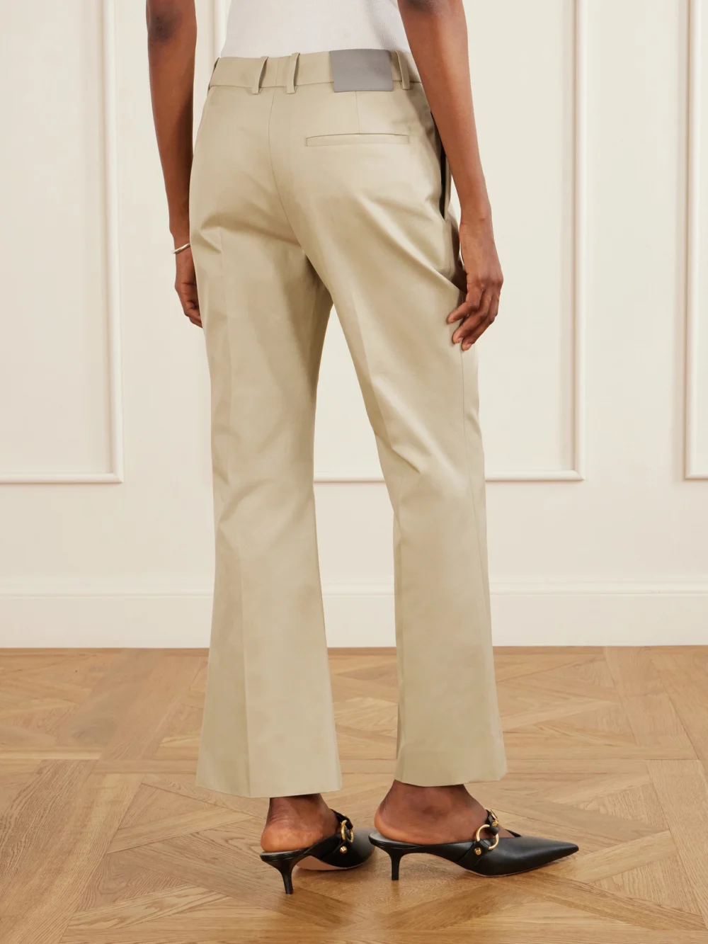 Back view of the Balenciaga Cotton-gabardine Straight-leg Pants