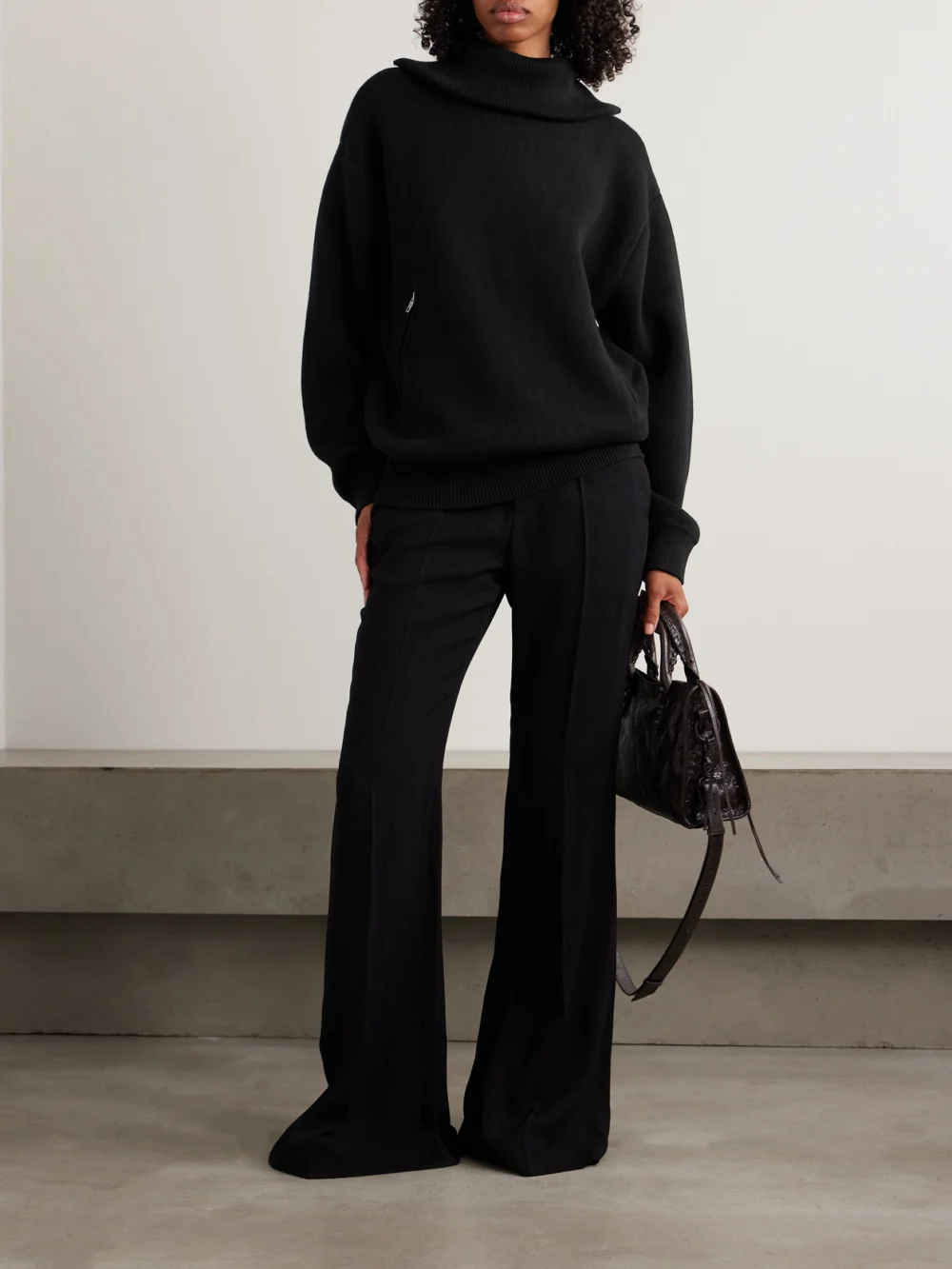 Balenciaga Cotton Half-zip Sweater, worn by a model