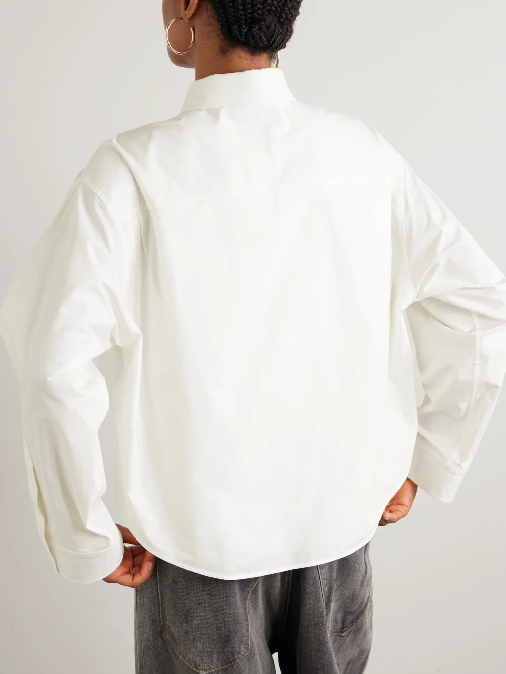 Back view of the Balenciaga Cotton-poplin Shirt