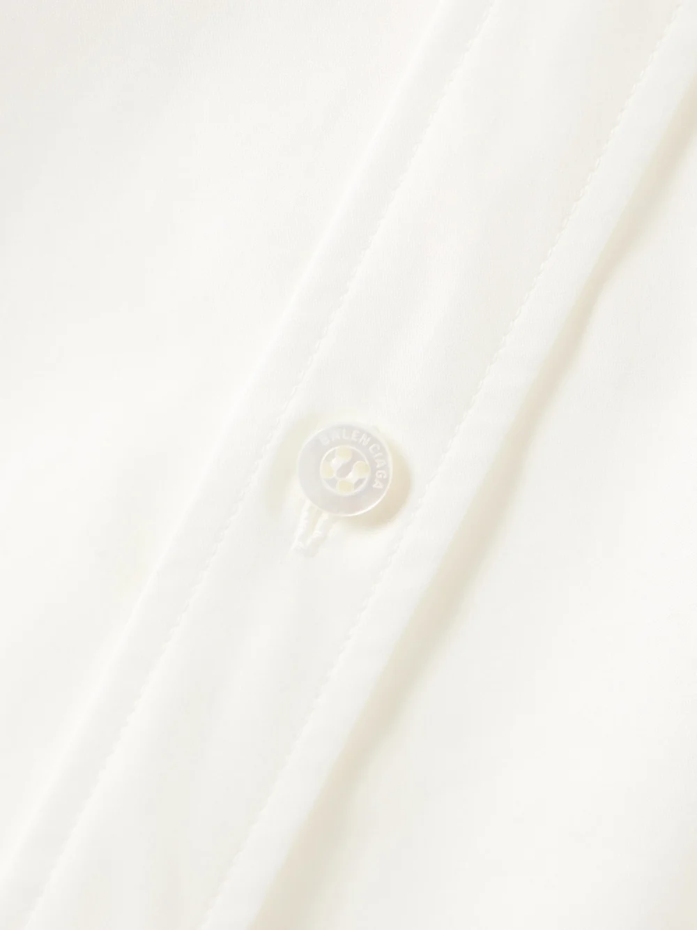 Close-up detail of the Balenciaga Cotton-poplin Shirt