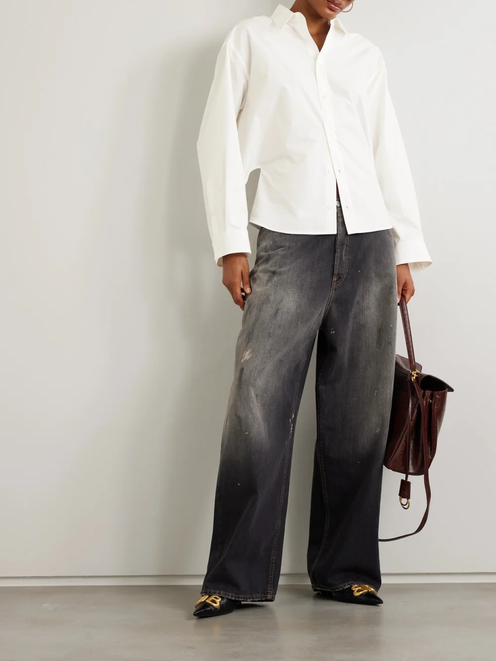 Balenciaga Cotton-poplin Shirt, worn by a model