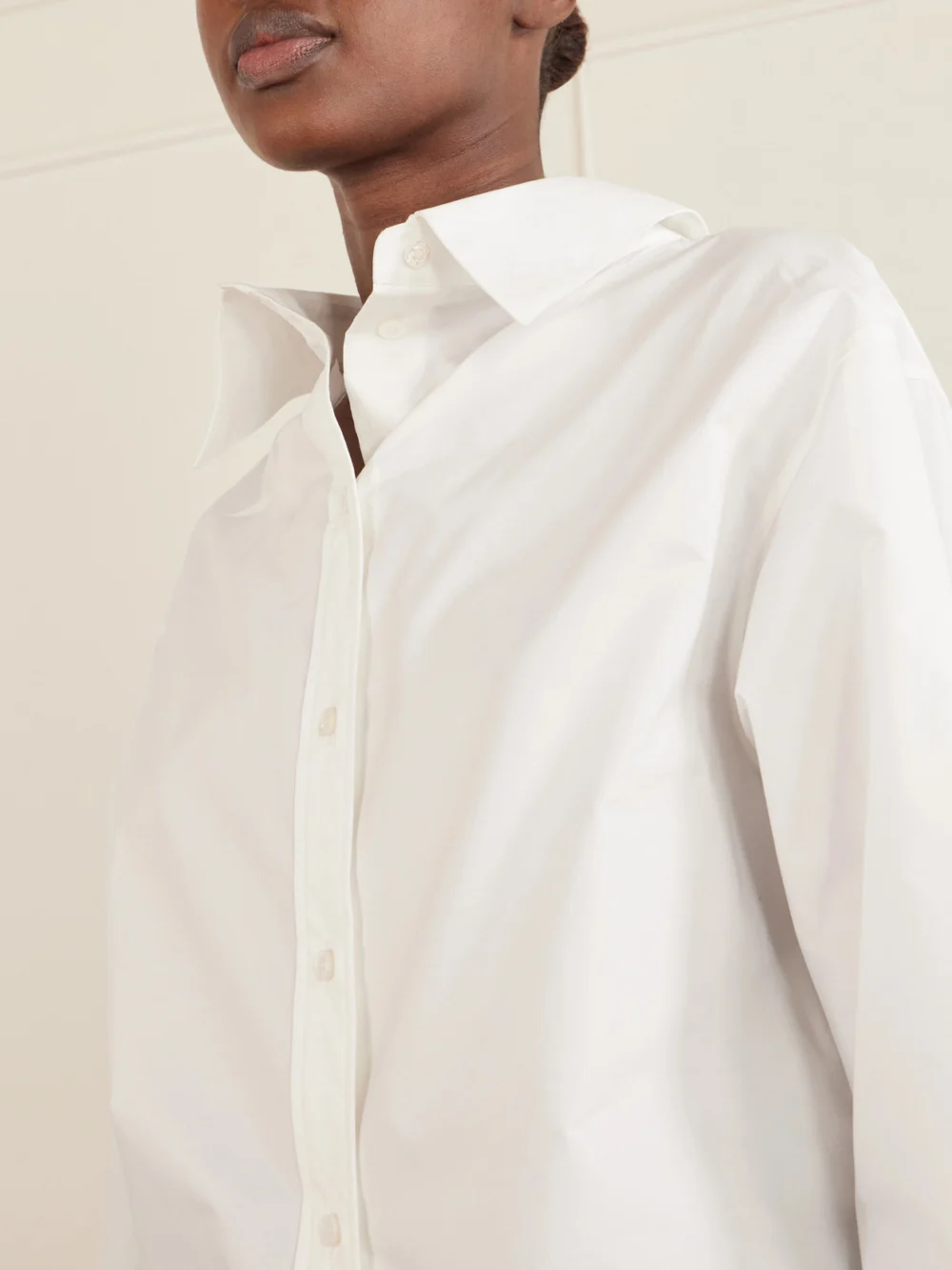 Close-up detail of the Balenciaga Cotton Shirt