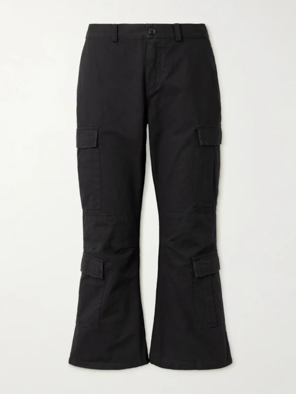 Balenciaga Cropped Paneled Cotton-ripstop Flared Cargo Pants