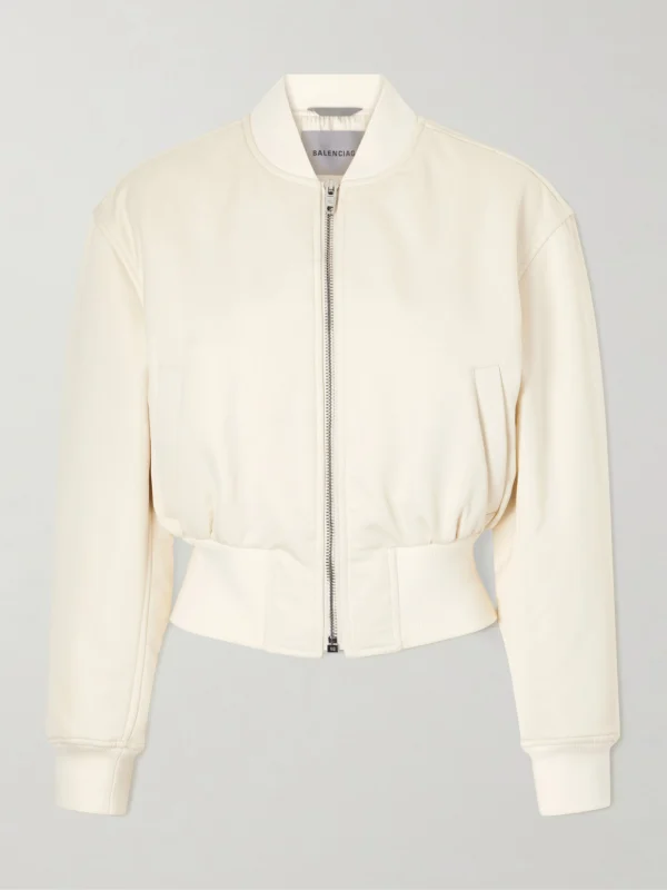 Balenciaga Cropped Shell Bomber Jacket