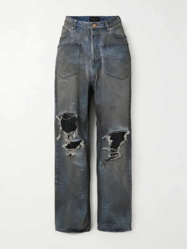 Balenciaga Distressed High-rise Boyfriend Jeans