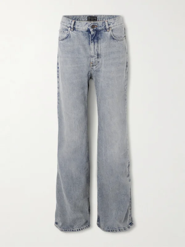 Balenciaga Distressed Low-rise Flared Jeans