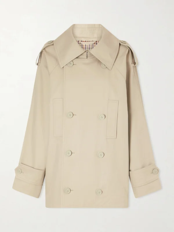 Balenciaga Double-breasted Cotton-gabardine Trench Coat