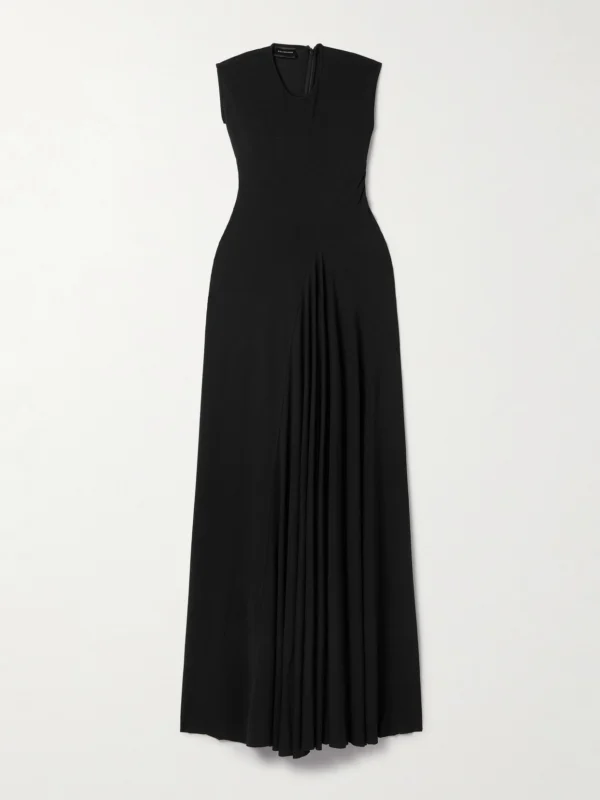 Balenciaga Draped Stretch-jersey Midi Dress