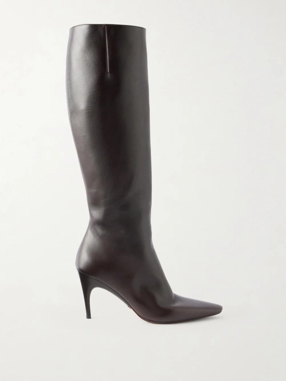 Balenciaga Duchesse 90 Leather Knee Boots in brown