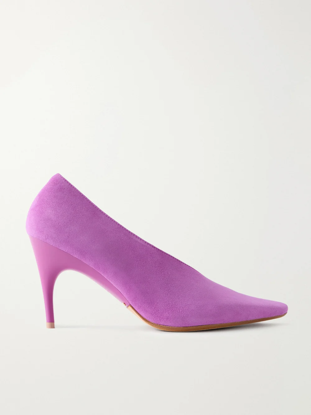 Balenciaga Duchesse Suede Pumps in pink