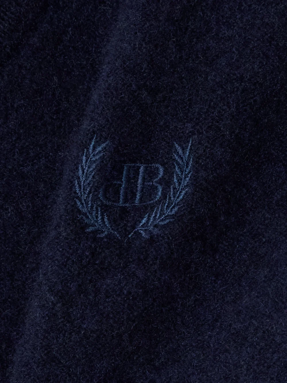 Close-up detail of the Balenciaga Embroidered Cashmere and Wool-blend Sweater