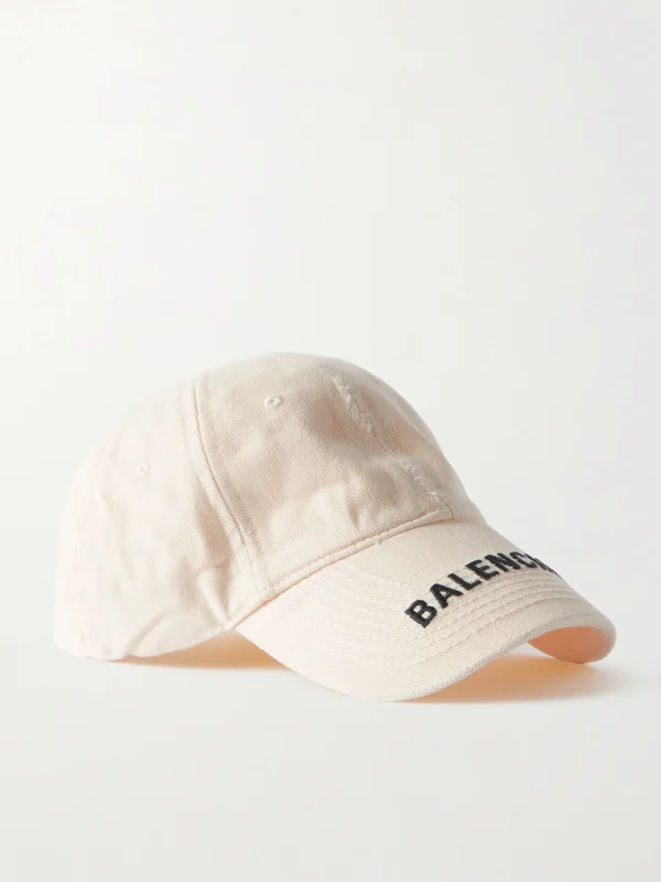 Balenciaga Embroidered Distressed Cotton-twill Baseball Cap