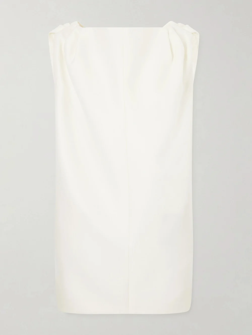 Balenciaga Gathered Wool and Silk-blend Midi Dress in white