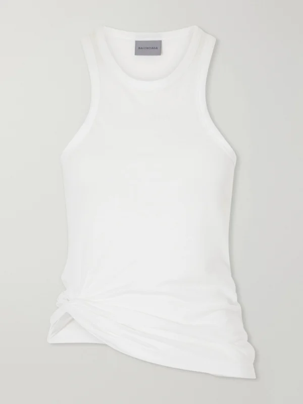 Balenciaga Knotted Cotton Tank
