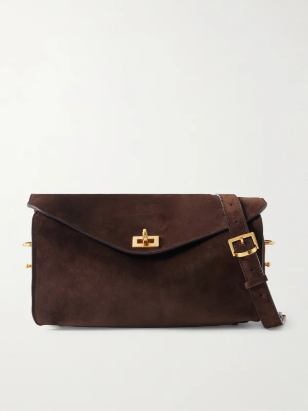 Balenciaga Le 7 Suede Shoulder Bag