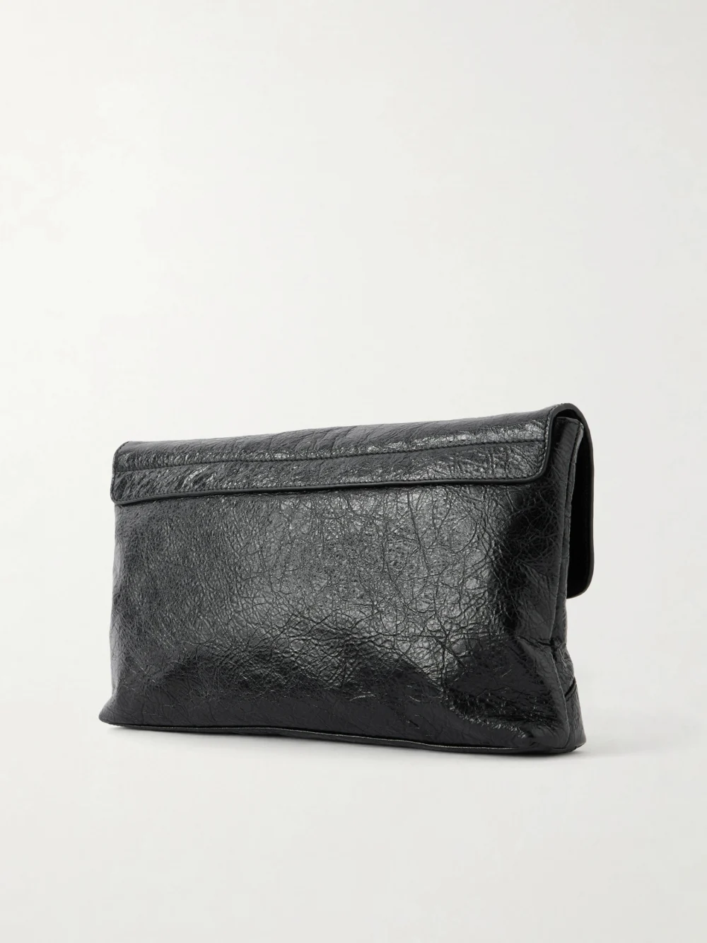 Back view of the Balenciaga Le City Crinkled-leather Clutch
