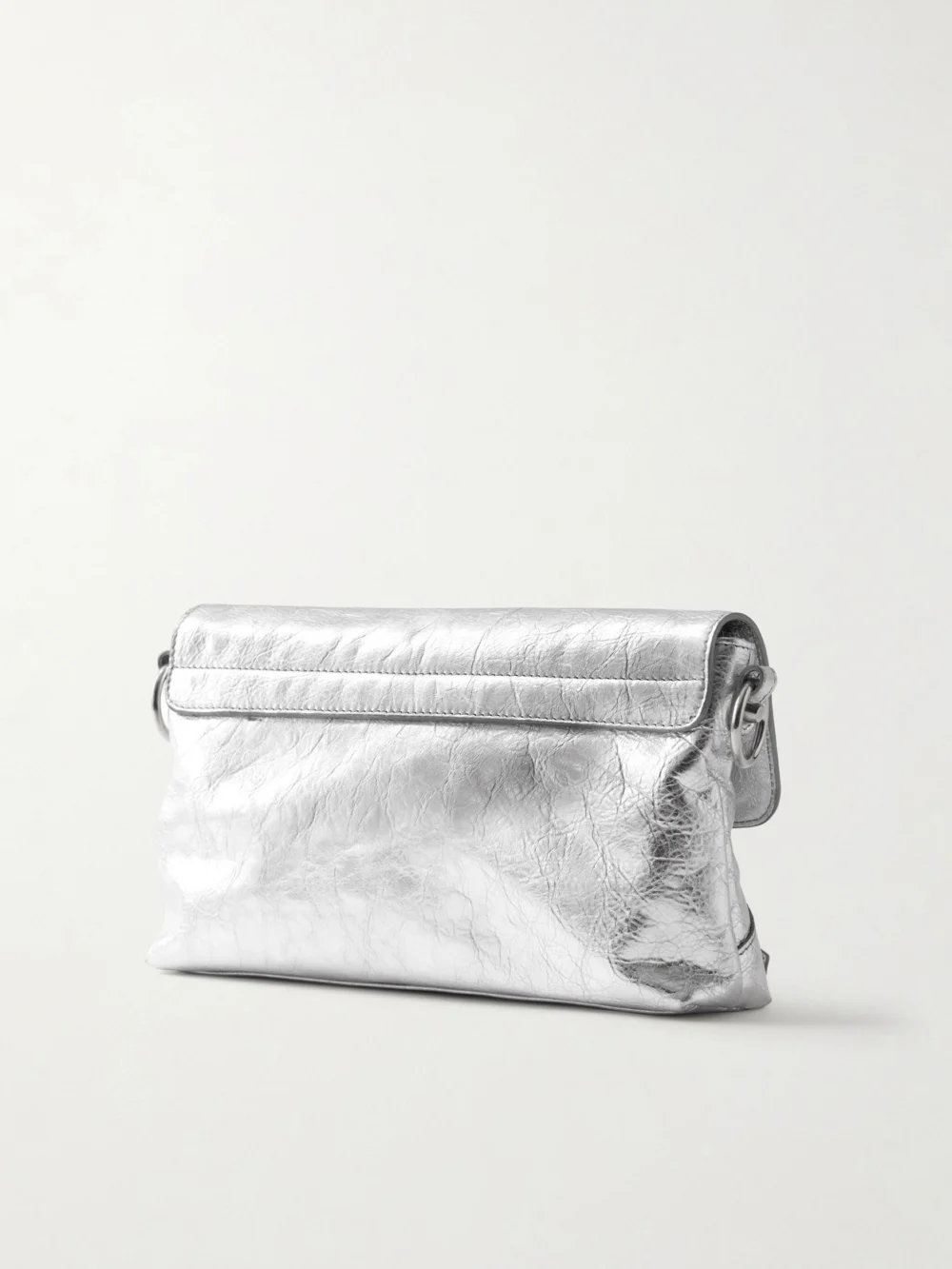 Back view of the Balenciaga Le City Crinkled-leather Shoulder Bag