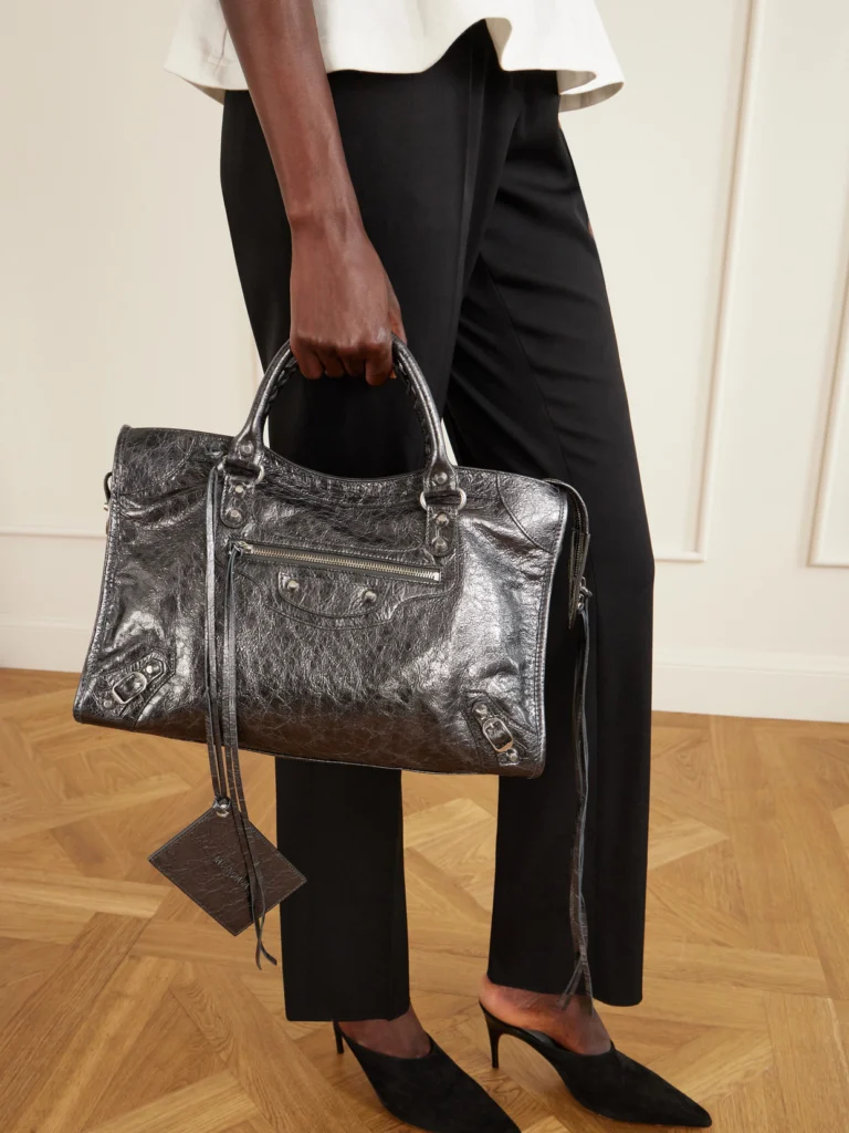 Balenciaga Le City Medium Leather Shoulder Bag