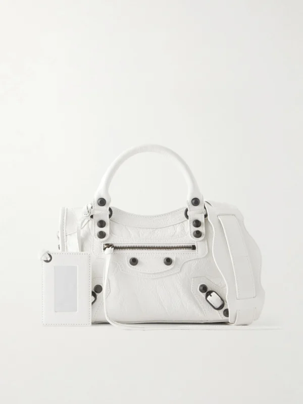 Balenciaga Le City Mini Crinkled-leather Shoulder Bag