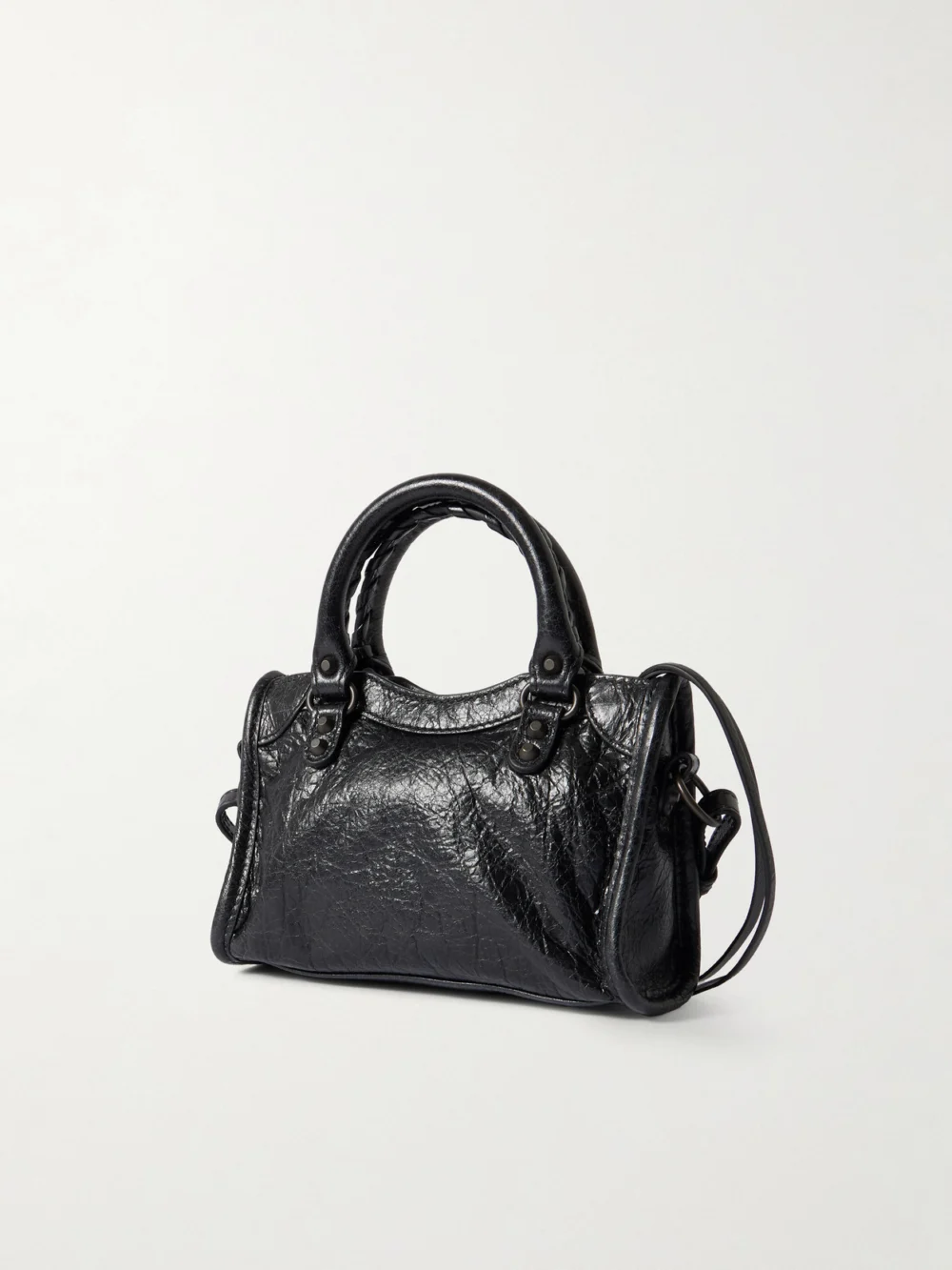 Back view of the Balenciaga Le City Nano Textured-leather Tote