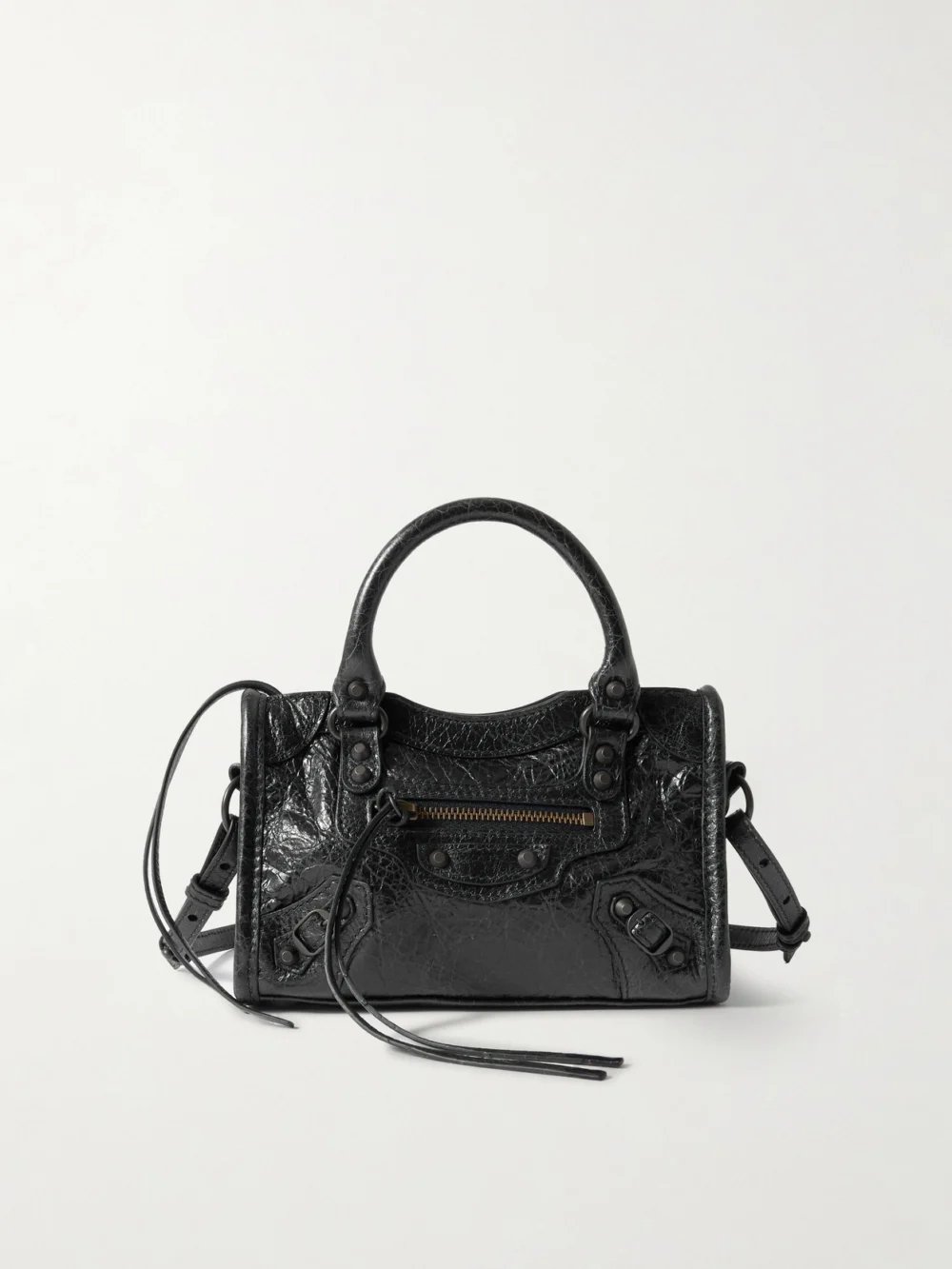 Balenciaga Le City Nano Textured-leather Tote in black