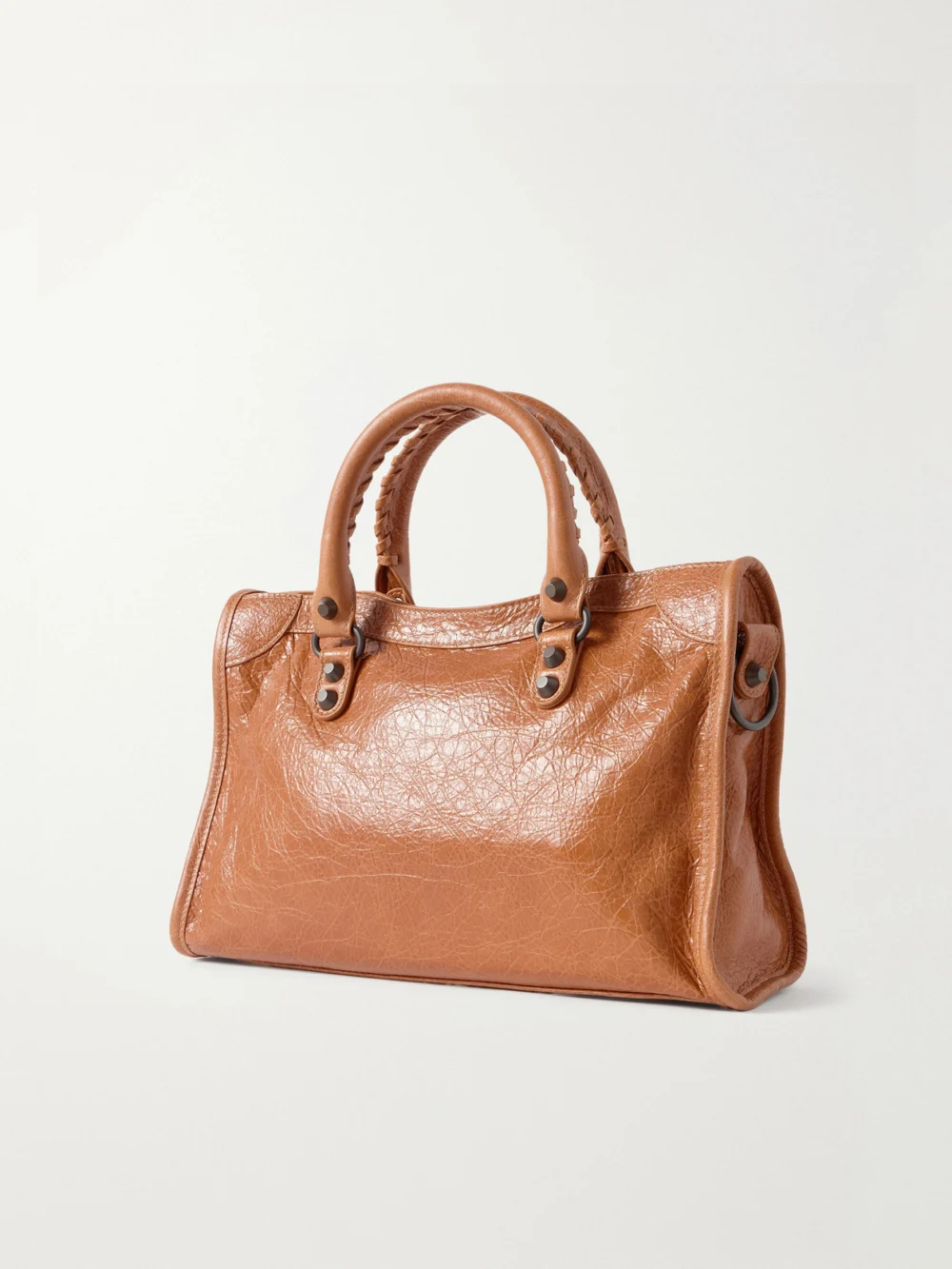 Back view of the Balenciaga Le City Small Embellished Textured-leather Tote