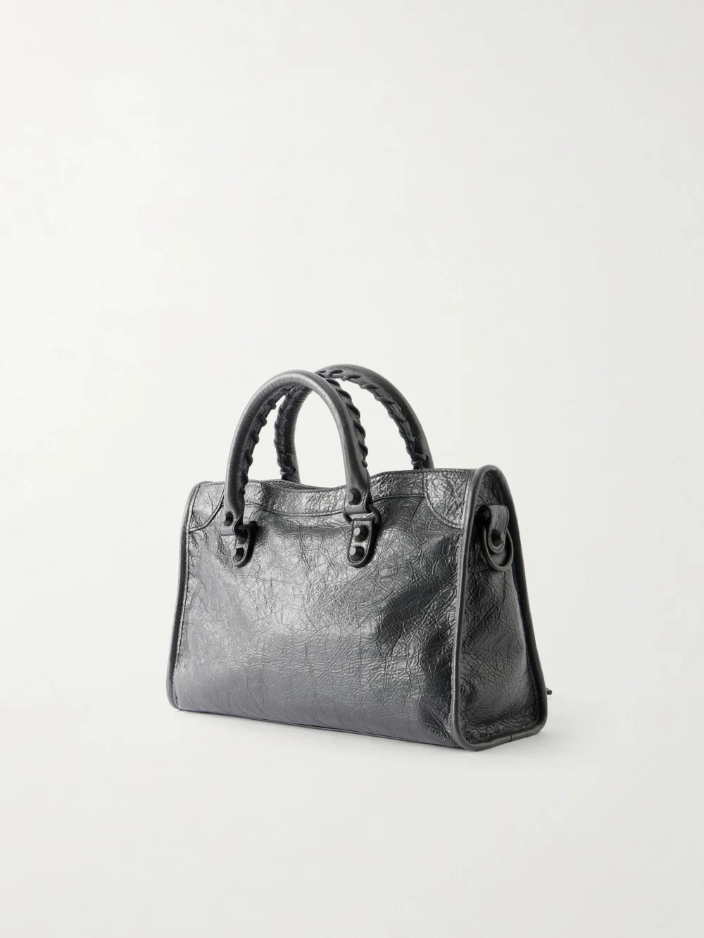 Back view of the Balenciaga Le City Small Embellished Textured-leather Tote