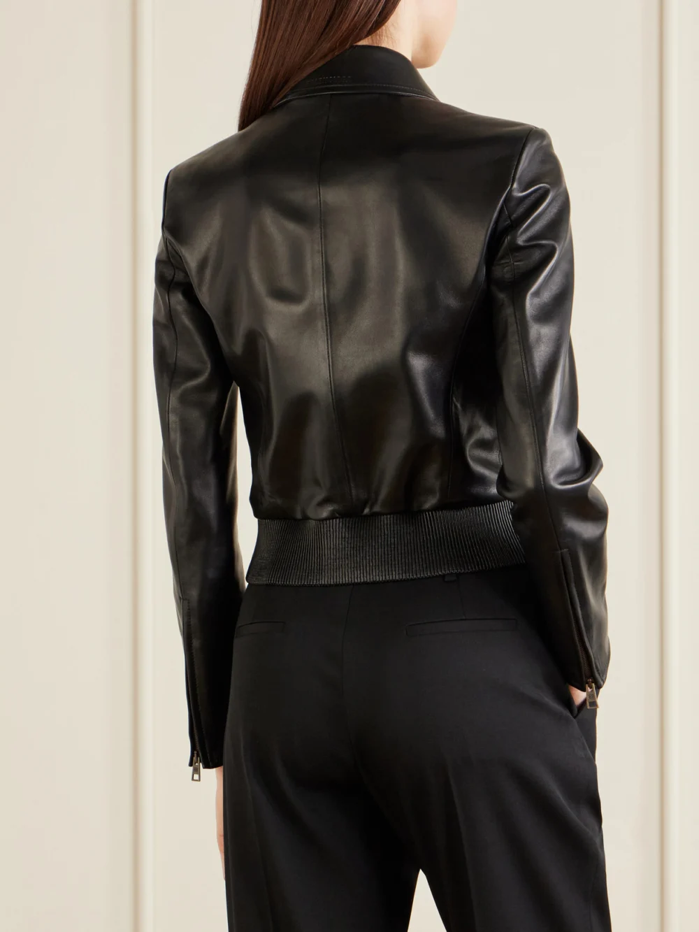 Back view of the Balenciaga Leather Jacket