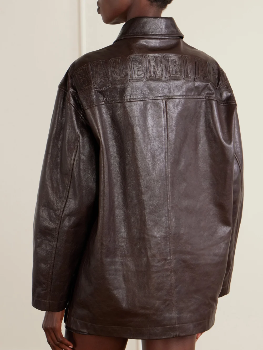 Back view of the Balenciaga Leather Jacket