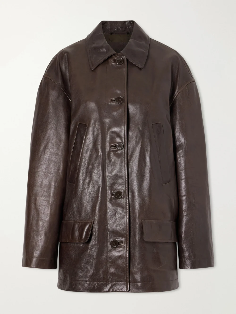 Balenciaga Leather Jacket in brown