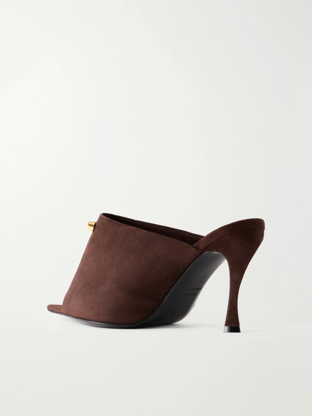 Back view of the Balenciaga Midnight City Studded Suede Mule