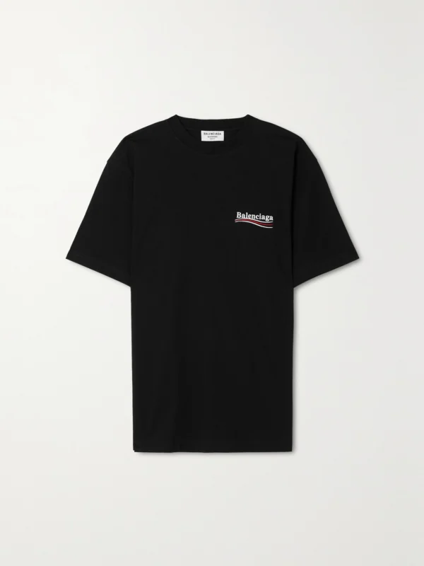 Balenciaga Oversized Embroidered Cotton-jersey T-shirt