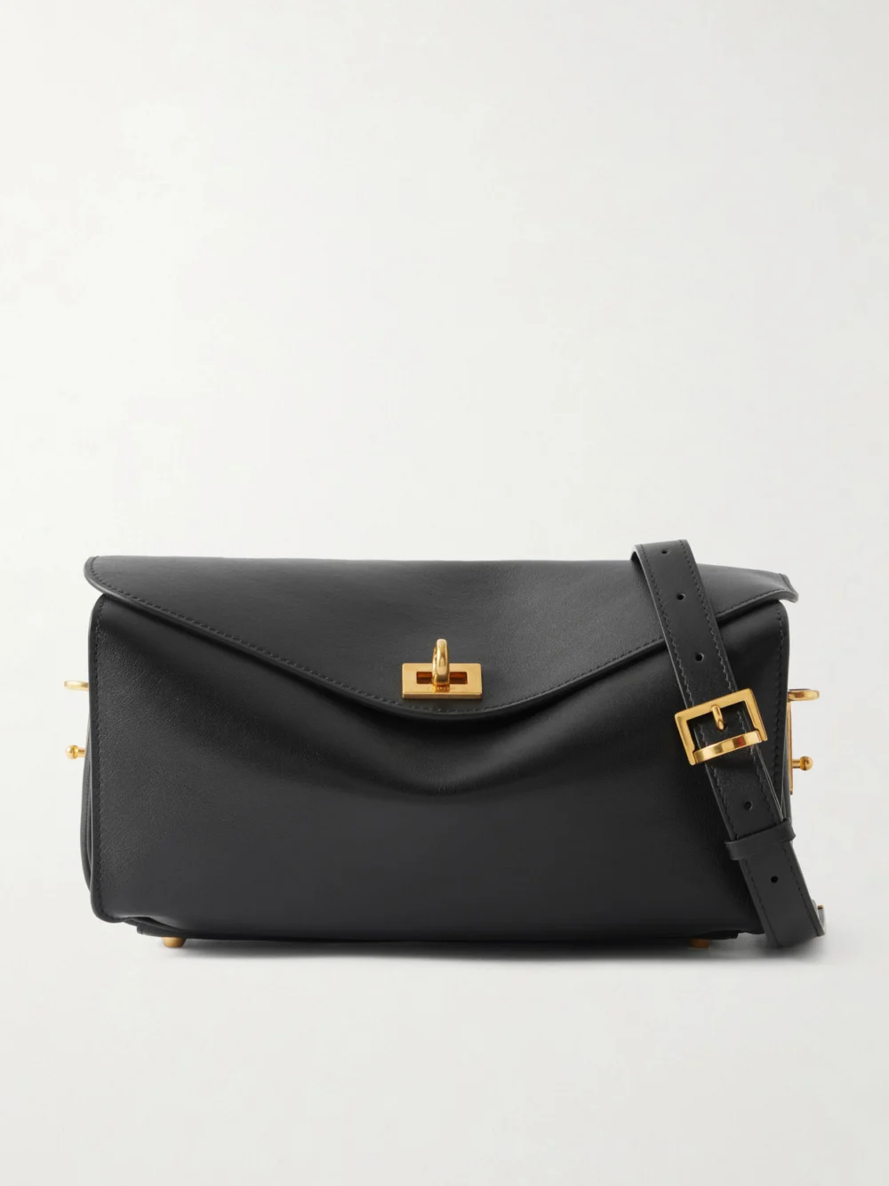 Balenciaga Paris Vii Leather Shoulder Bag in black