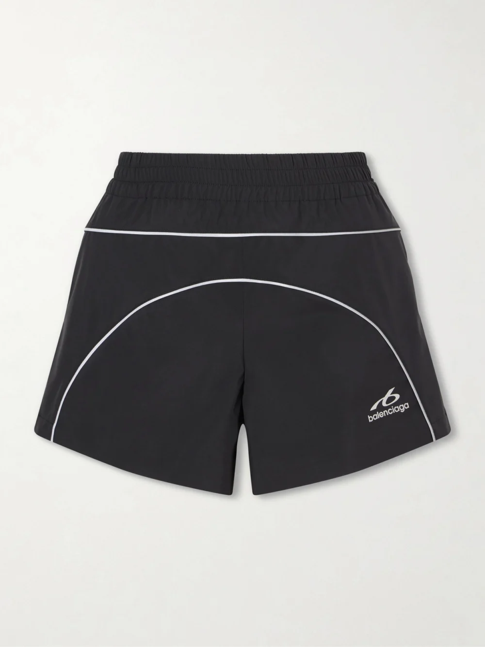 Balenciaga Piped Shell Shorts in black