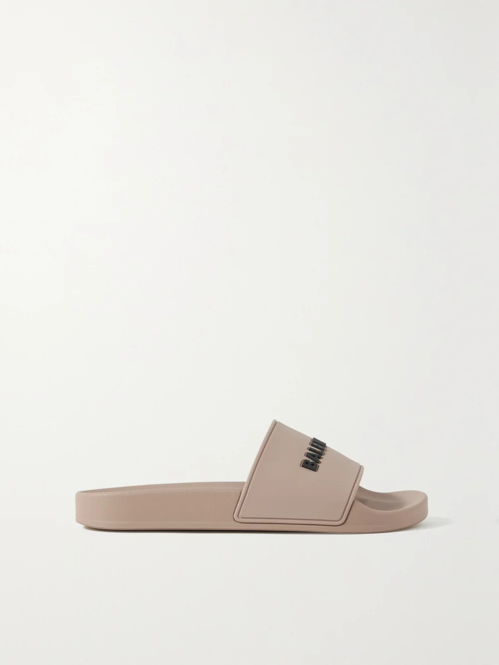 Balenciaga Piscine Logo-embossed Rubber Slides in beige