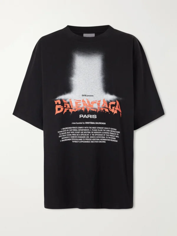 Balenciaga Printed Cotton-blend T-shirt
