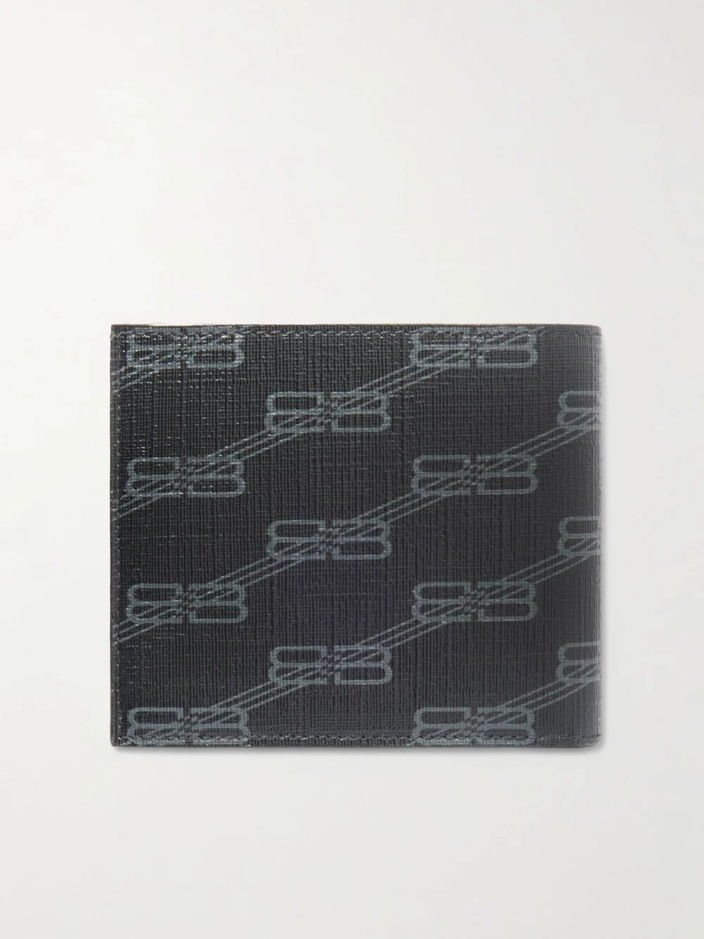 Close-up detail of the Balenciaga Printed Textured-leather Wallet
